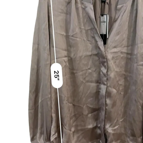 Banana republic gold satin blouse - Image 6