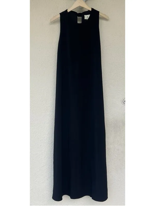 Tuckernuck Black Crepe Portia Dress M Bow Back Elegant Evening Party Resort Date - Image 6