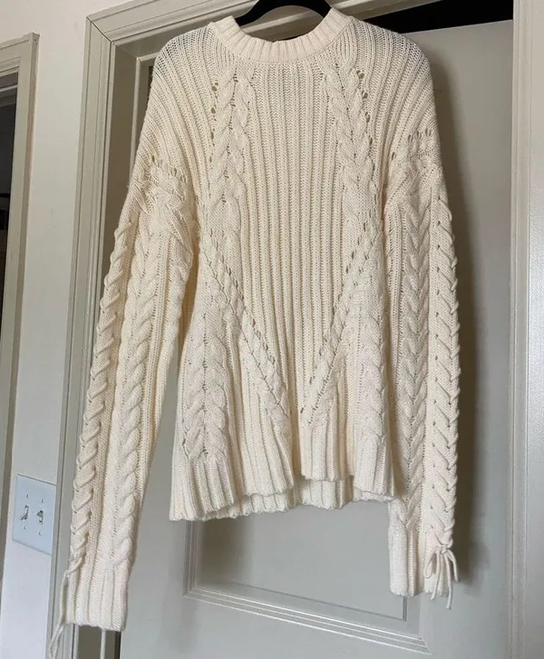 Francesca’s Collections Alya Cream Sweater Size S - Image 3