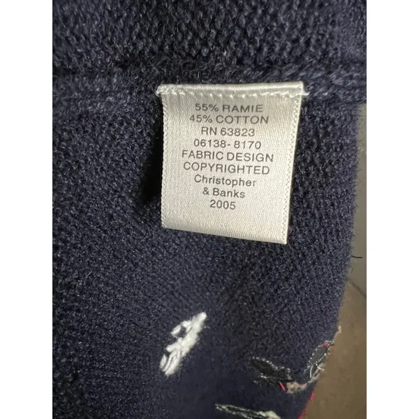 Christopher & Banks Christmas winter sweater vest snowflake mitten hat scarf - Image 8
