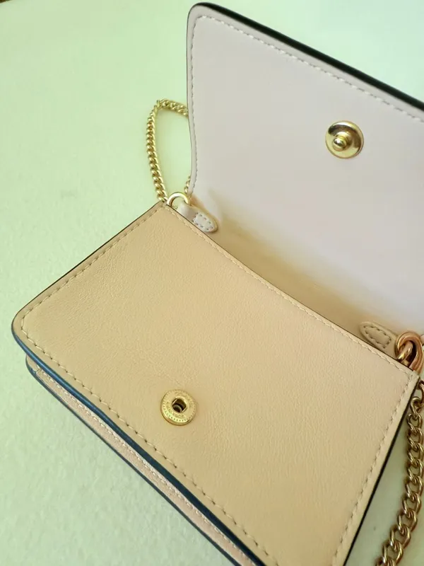 coach Mini Wallet On A Chain With Rosette Print cz022 - Image 5