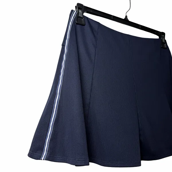 Lucky in Love Long Gore Hybrid Ribbed Skirt Womens M Navy Tennis Pickleball Golf - Image 4