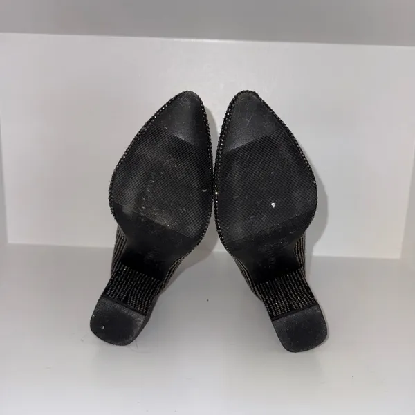 Sparkly Ankle Boots Black Size 6.5 - Image 5