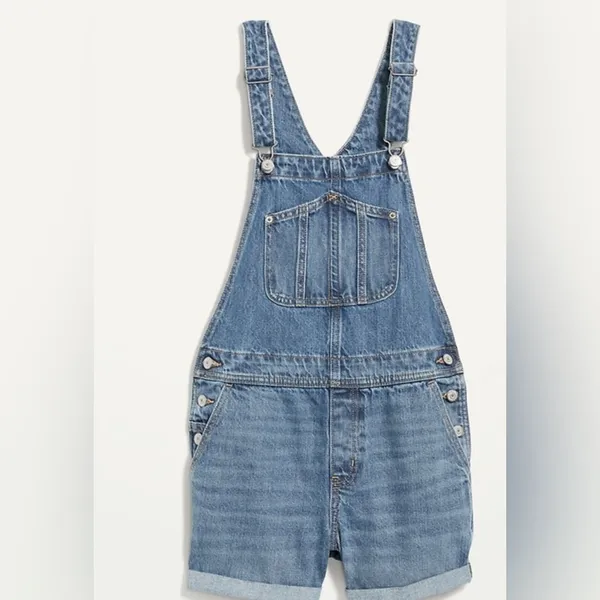 Old Navy Slouchy Straight short overalls - Image 2