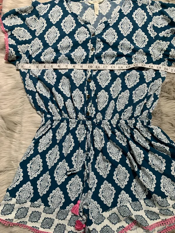Matilda Jane Womens Brilliant Daydream On The Fringe Romper Size Large - Image 7