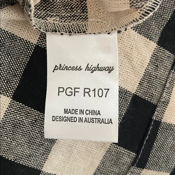 MODCLOTH x PRINCESS HIGHWAY Isabelle Dress Gingham Plaid Cotton Linen Size 10 - Image 12