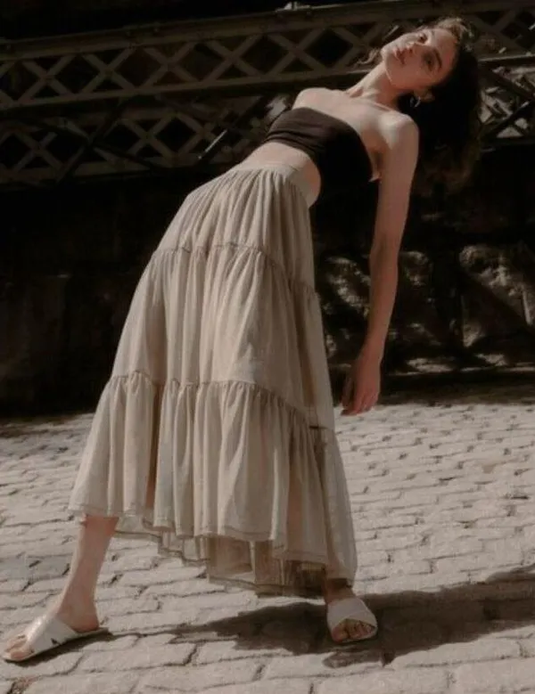 Zara Tiered Tulle Maxi Skirt - Image 8