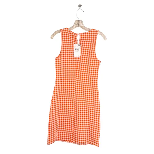 NWT NNG Mango Vichy Check Dress Gingham Orange Stretch - Image 8