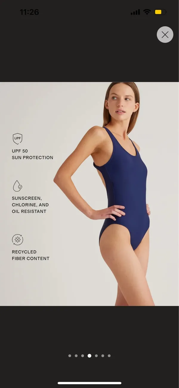 New Quince Italian Cross-Back One-Piece Swimsuit -Size XS - Image 4