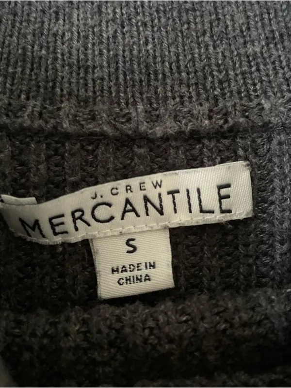 J Crew Wool Sweater Womens Small Gray Bow Detail Knit Minimalist Quiet Luxury - Image 4