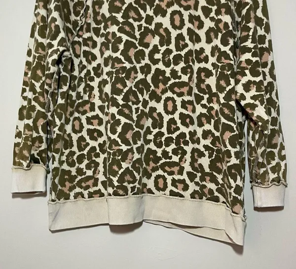 Free People Go Get On Oversized Leopard Pullover Sweatshirt - Image 3