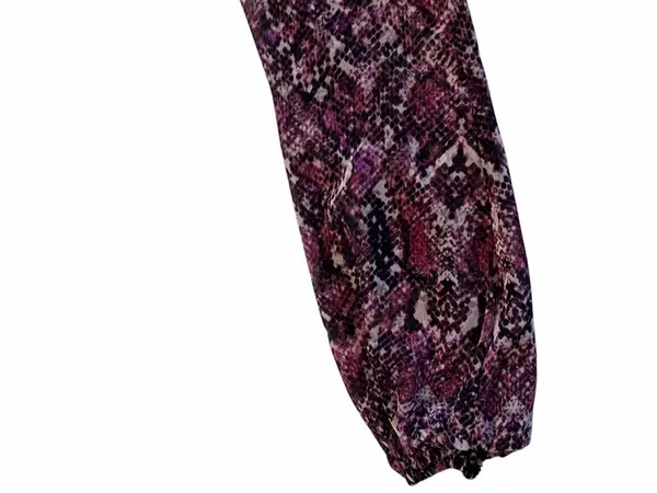 Show Me Your Mumu Snake Print Mini Purple Dress Boho Flowy Bell Sleeve M - Image 8