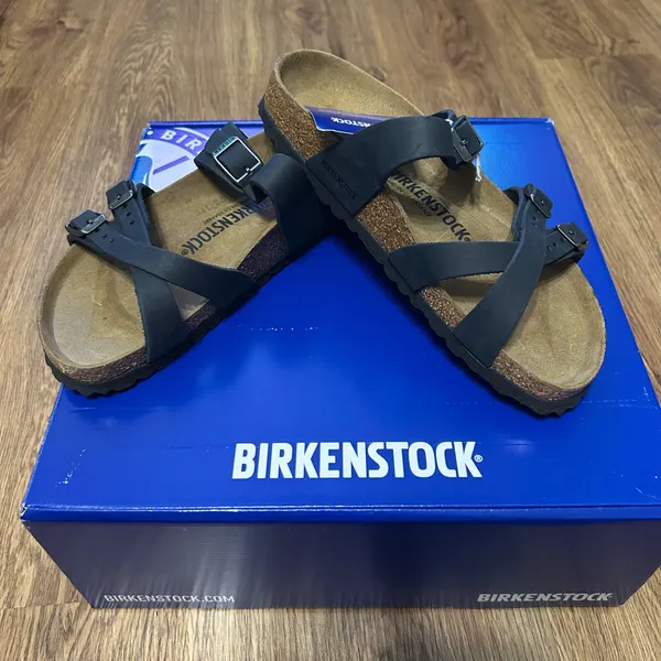 BIRKENSTOCK Franca black leather gladiator sandals shoes new - Image 8