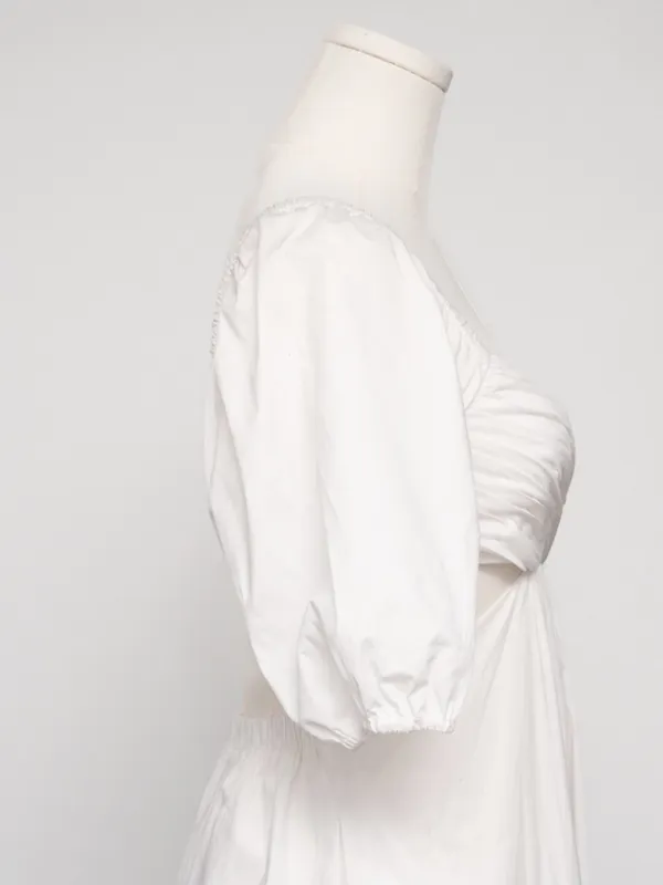 STAUD - Carina Cutout Cotton‎ Midi Dress - Image 14