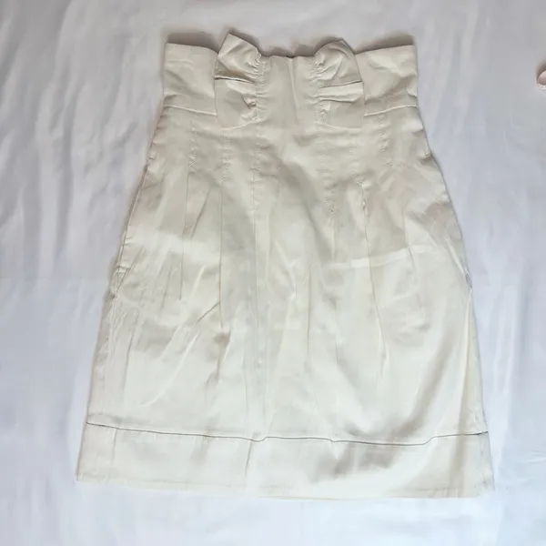 French Connection Ultra High Rise Bow Midi Skirt - White - 0 - Image 8