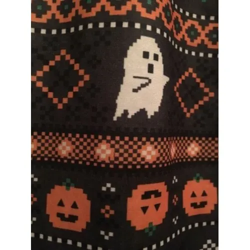 No Boundaries Halloween Womens Juniors Pumpkin Ankle Leggings Size Medium - Image 4