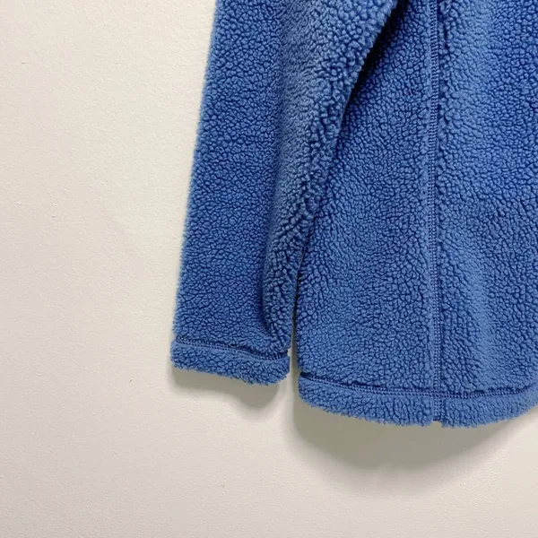 Lands' End Blue Teddy Half Zip Pullover Jacket - Image 2