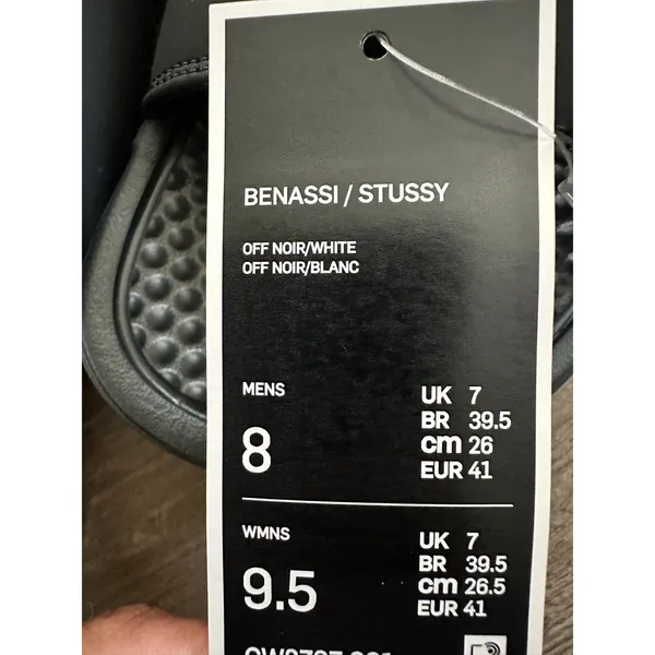 Nike Benassi Stussy slides in black size M8/ W9.5 - Image 6