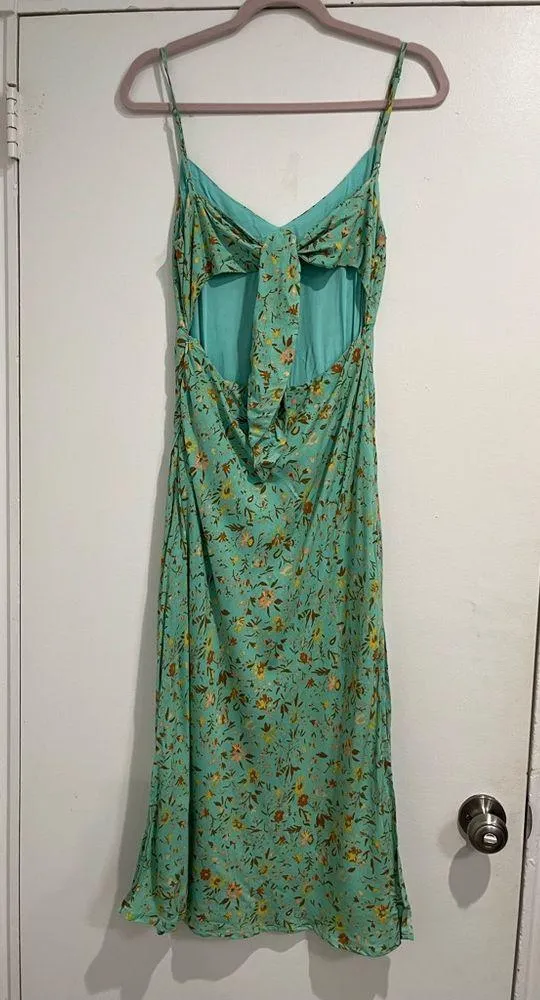 HELLO MOLLY Green Floral California Dreaming Midi Dress Sz. 4 - Image 4