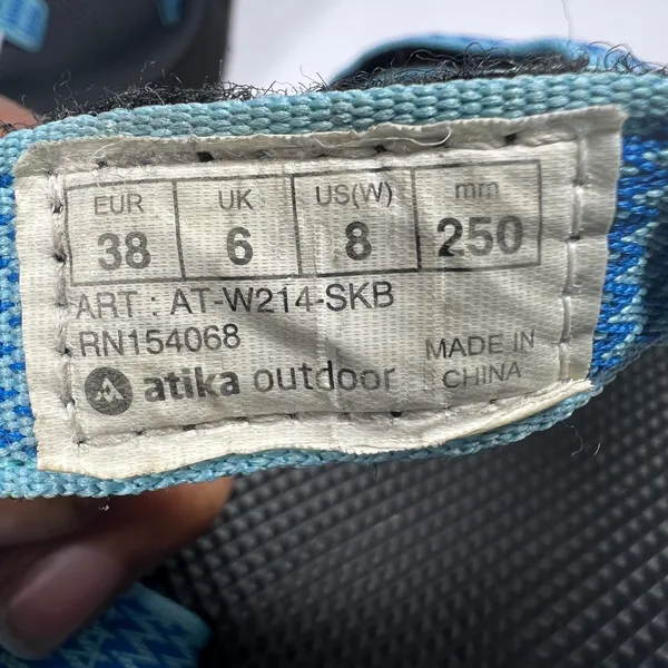 Atika Outdoor Sandals Water Friendly Strappy Blue Woven Size US‎ 8 - Image 4