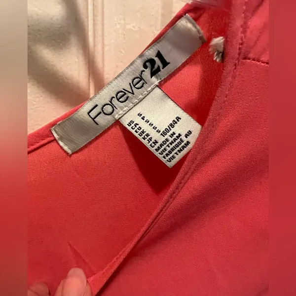 Forever 21 Coral Satin Top - Image 3