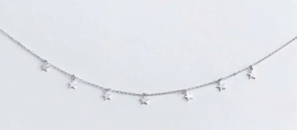 Silver Star Chocker Necklace - Image 2