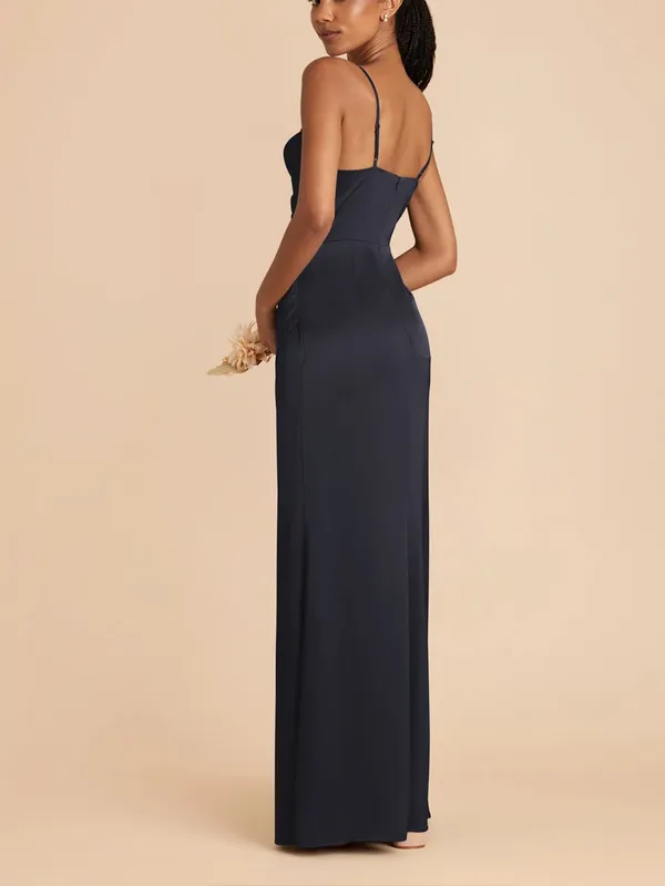 Satin Navy Birdy Grey Dress - Image 2
