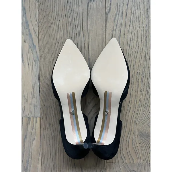 Sam Edelman Jaina d'Orsay Pump Pointed Toe Women's Black Suede Size 7 - Image 5