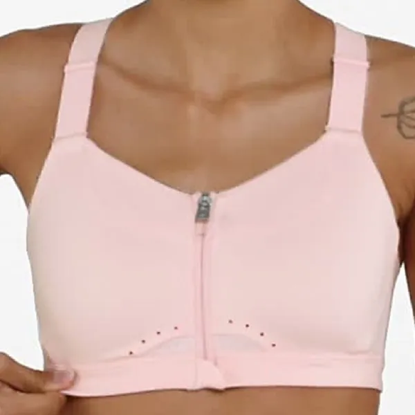 Nike Alpha padded dri fit high support sports bra light pink - Image 2