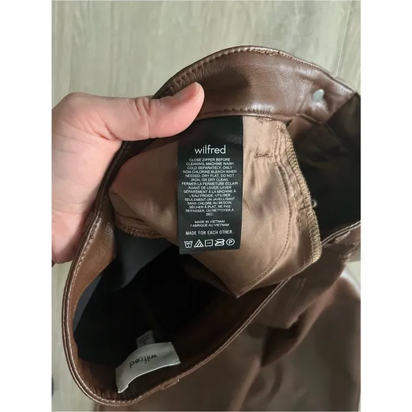 Aritzia Wilfred Women’s The Melina Pant Cognac - Size 2 NWT - Image 5
