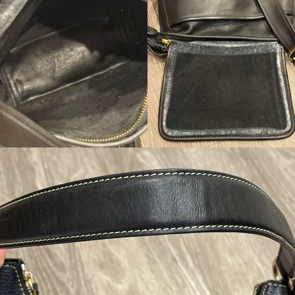 Coach Legacy 9966 Black Leather Shoulder Bag USA Made Brass Hardware Vintage 90s - Image 8
