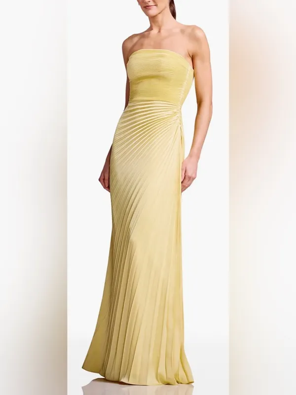 NEW Dress The Population Kinley Accordion Pleat Strapless Evening Gown Sz XXL - Image 4