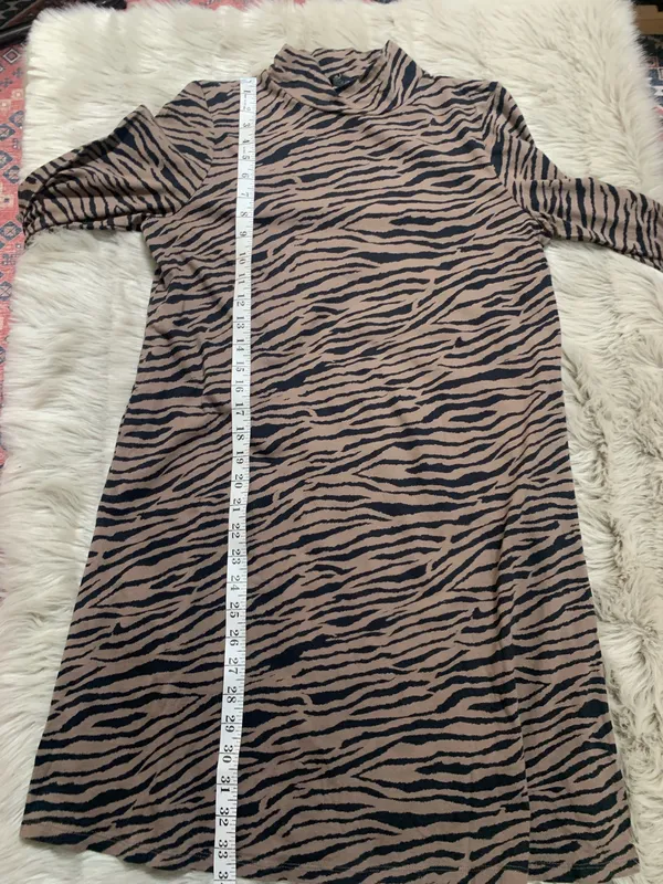 NWT AE Studio Animal Print Long Sleeve Mini Dress Large - Image 7