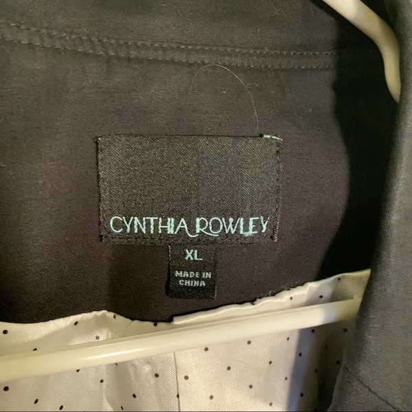 Cynthia Rowley Women's Size XL One Button Blazer Black‎ Lined Pockets Stretch - Image 6