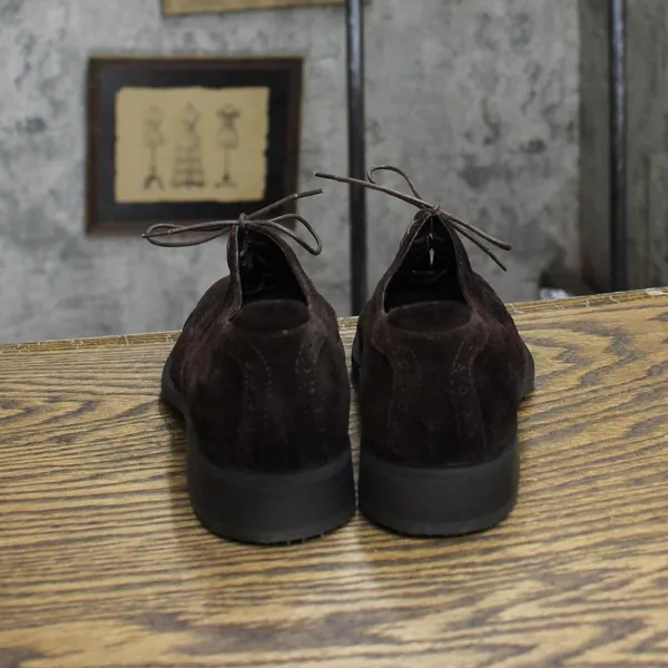 Bruno Magli Womens Vintage Suede Lace Up Oxford Dress Shoes Brown 5.5B - Image 4