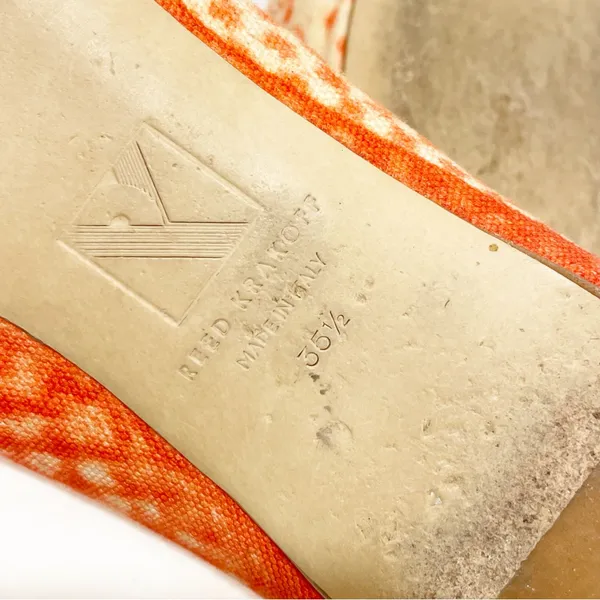 Reed Krakoff Size‎ 5.5 Orange Printed Cap Toe Ballet Flat - Image 7