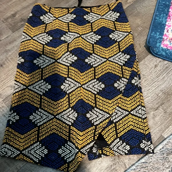 Anthropologie Maeve Kanara Pencil Skirt Geometric Textured Print Size‎ 2P - Image 7