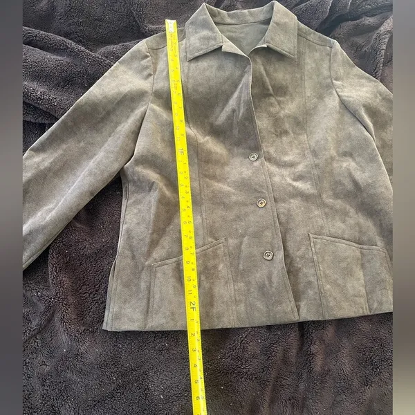 Vintage Suede Abe Schrader Jacket Size Large Brown - Image 7