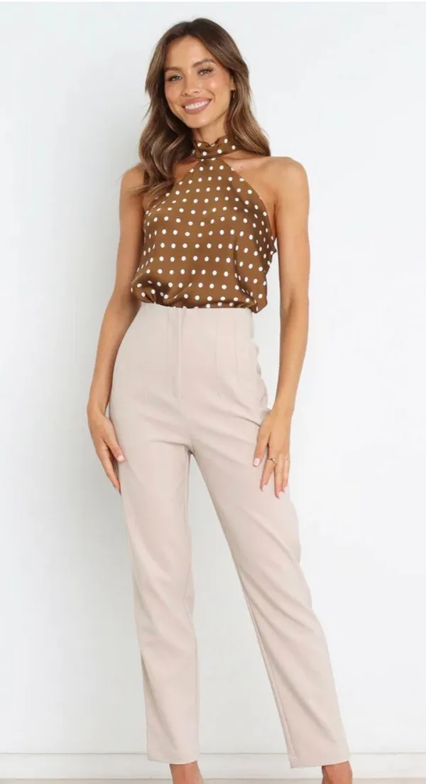 Halter Polka Dot Blouse NWOT - Image 8