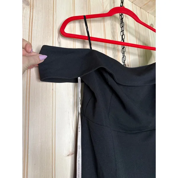 NWT Lulus Aveline Black Off-the-Shoulder Maxi Dress Whimsigoth Party Size XL - Image 4