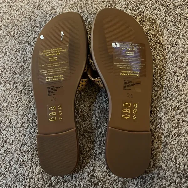 Madewell The Wave Slide Sandal in Spotted Calf Hair Size 5.5 - Image 5