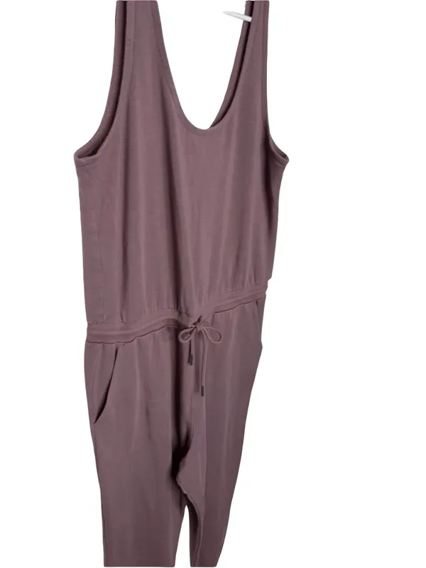 🌸 Athleta Dusty Mauve Sleeveless Drawstring Jogger Jumpsuit Size Large 🌸 - Image 3