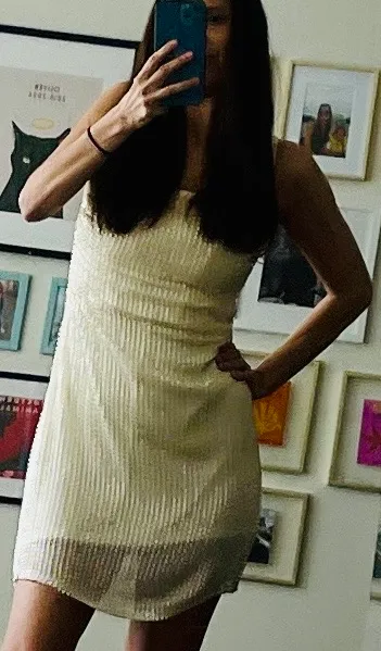 ZARA SHINY DRAPED MINI DRESS - Image 2