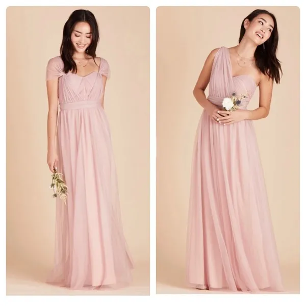 Birdy Grey‎ NWT Christina Dress Women's Size Small Rose Quartz Tulle Convertible - Image 2