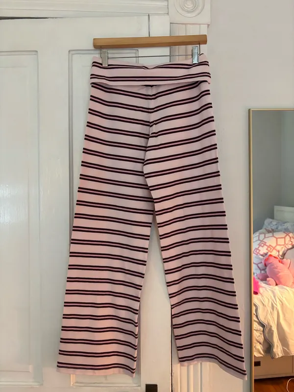 Wild Fable Pink Striped Foldover Pants - Image 2