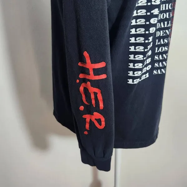 H.E.R. Black Long Sleeve Sold Out Tour T-Shirt Size Medium - Image 5