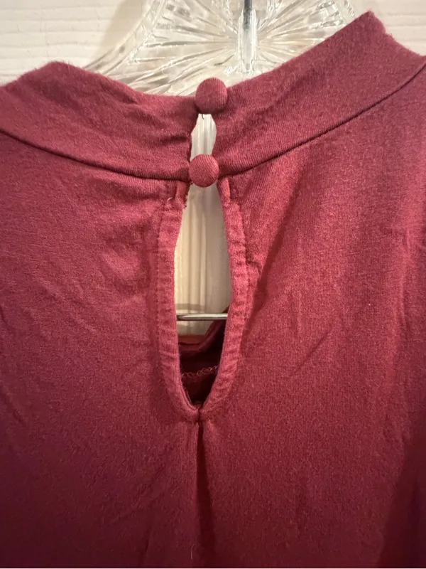 torrid Burgundy Keyhole Mock-Neck Sleeveless Tank - Image 5