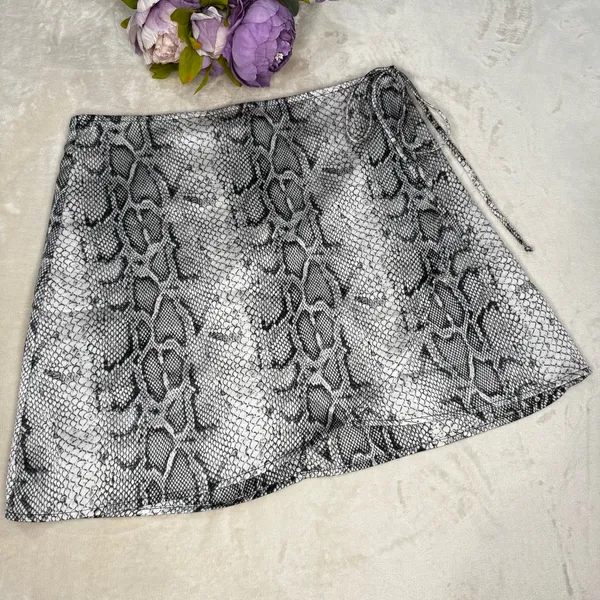 Altard State Black and White Snake Print Skirt - Image 3
