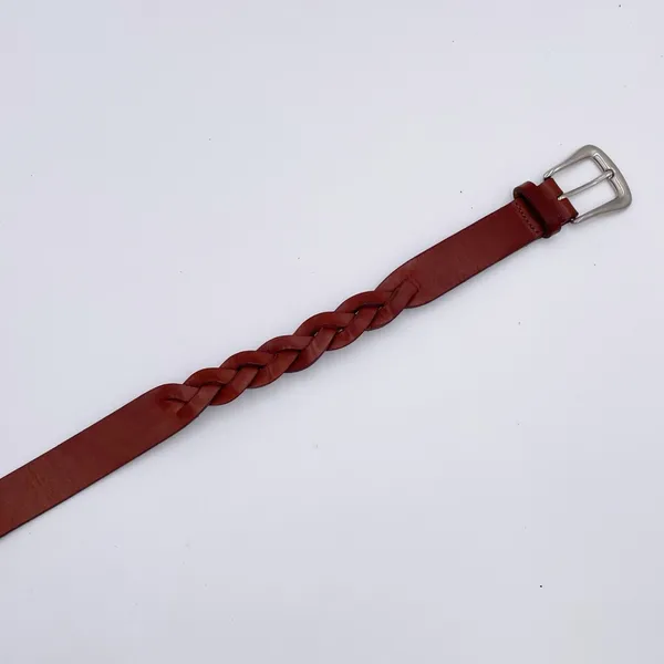 Vintage Y2K The Limited Too Deep Brown Leather Braided Belt Size Small Western - Image 7