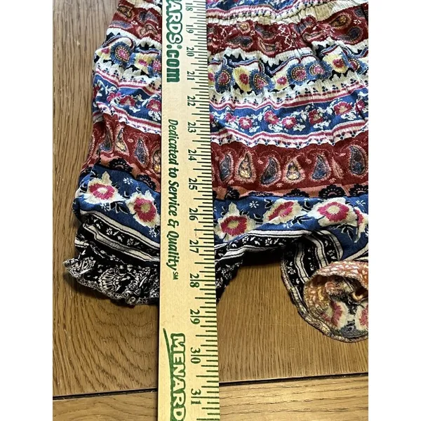 american eagle Size Small romper Spaghetti Straps Colorful‎ Boho Peasant Beach - Image 14